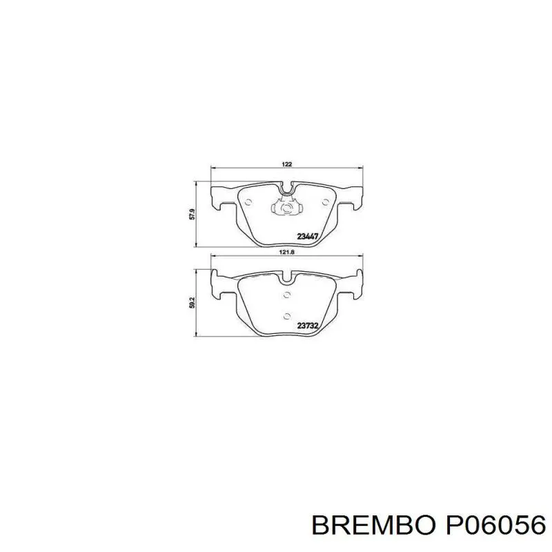 Задні дискові колодки Brembo P06056