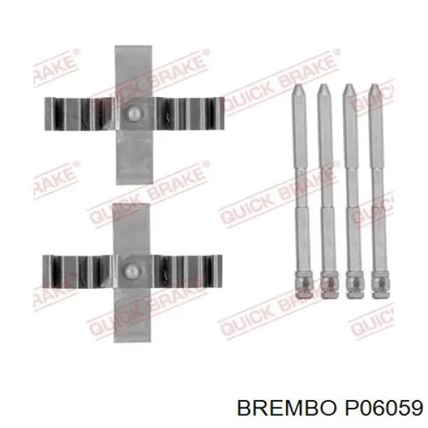 P06059 Brembo колодки гальмові задні, дискові