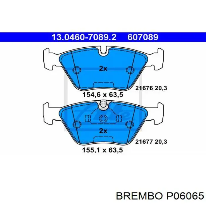 Передні тормозні колодки P06065 Brembo