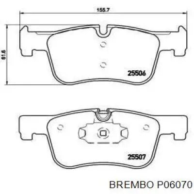 Гальмівні колодки Brembo P06070 ціна, від 60.51 USD