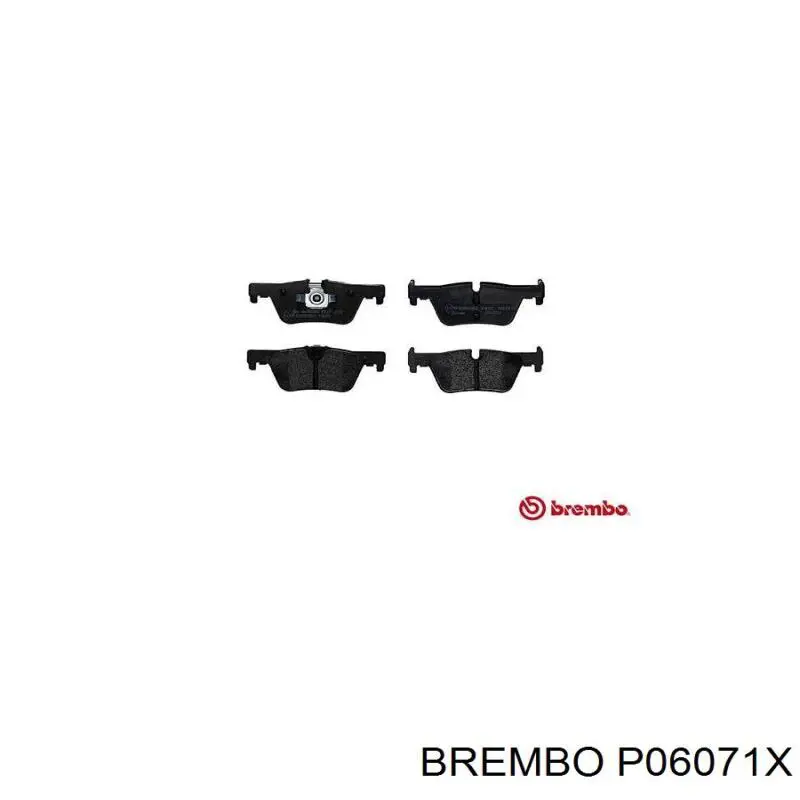 P06071X Brembo Колодки гальмівні задні, дискові