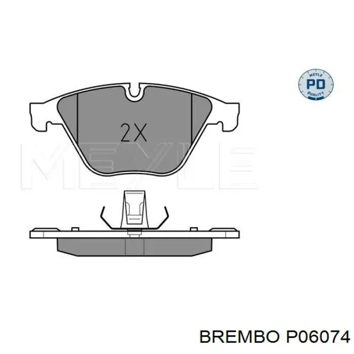 Колодки гальмівні передні, дискові P06074 Brembo