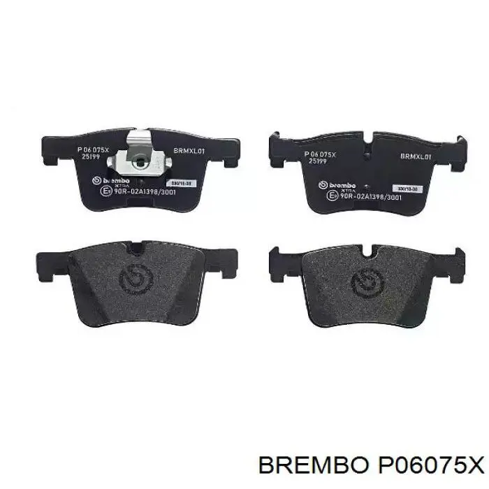 Колодки гальмівні передні, дискові P06075X Brembo