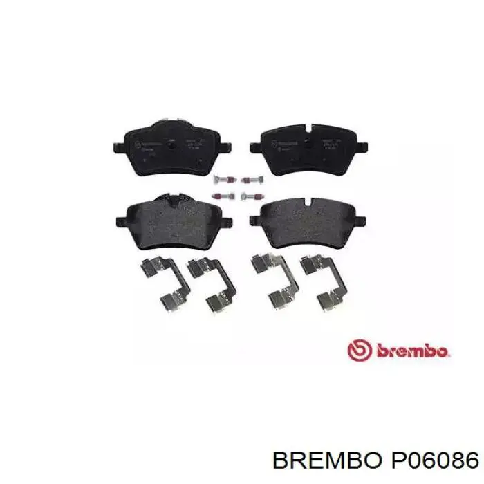 P06086 Brembo колодки гальмівні передні, дискові