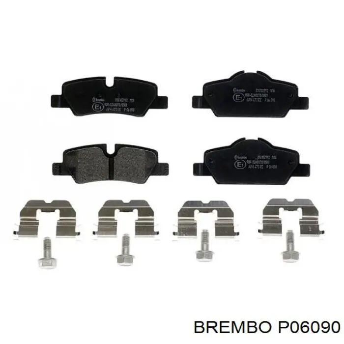 P06090 Brembo колодки гальмові задні, дискові