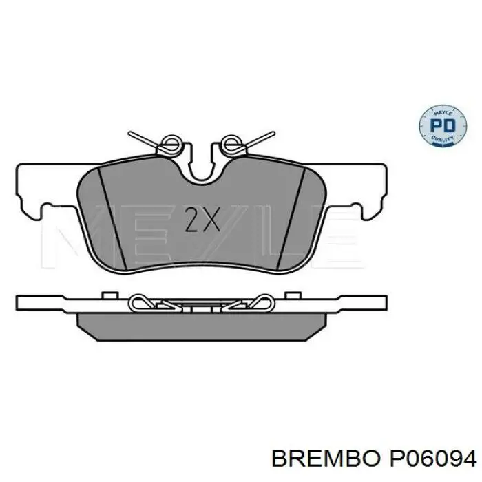 Купити P06094 Brembo Задні колодки