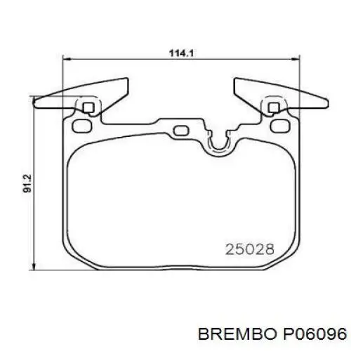 P06096 Brembo Передні гальмівні колодки