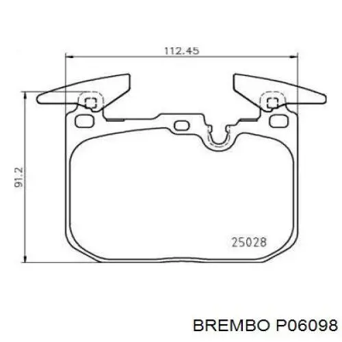 Гальмівні колодки Brembo P06098 ціна, від 80.48 USD