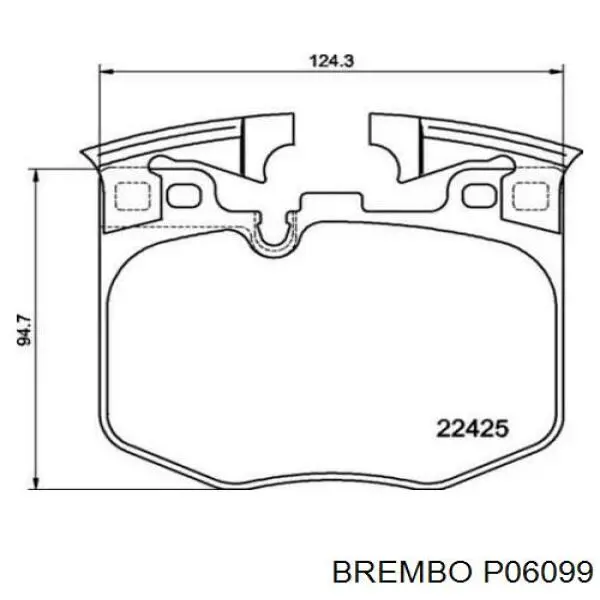 Купити P06099 Brembo Колодки гальмівні передні, дискові