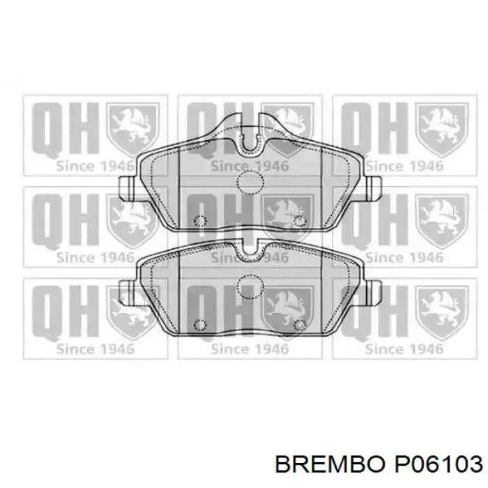 Задні дискові колодки Brembo P06103