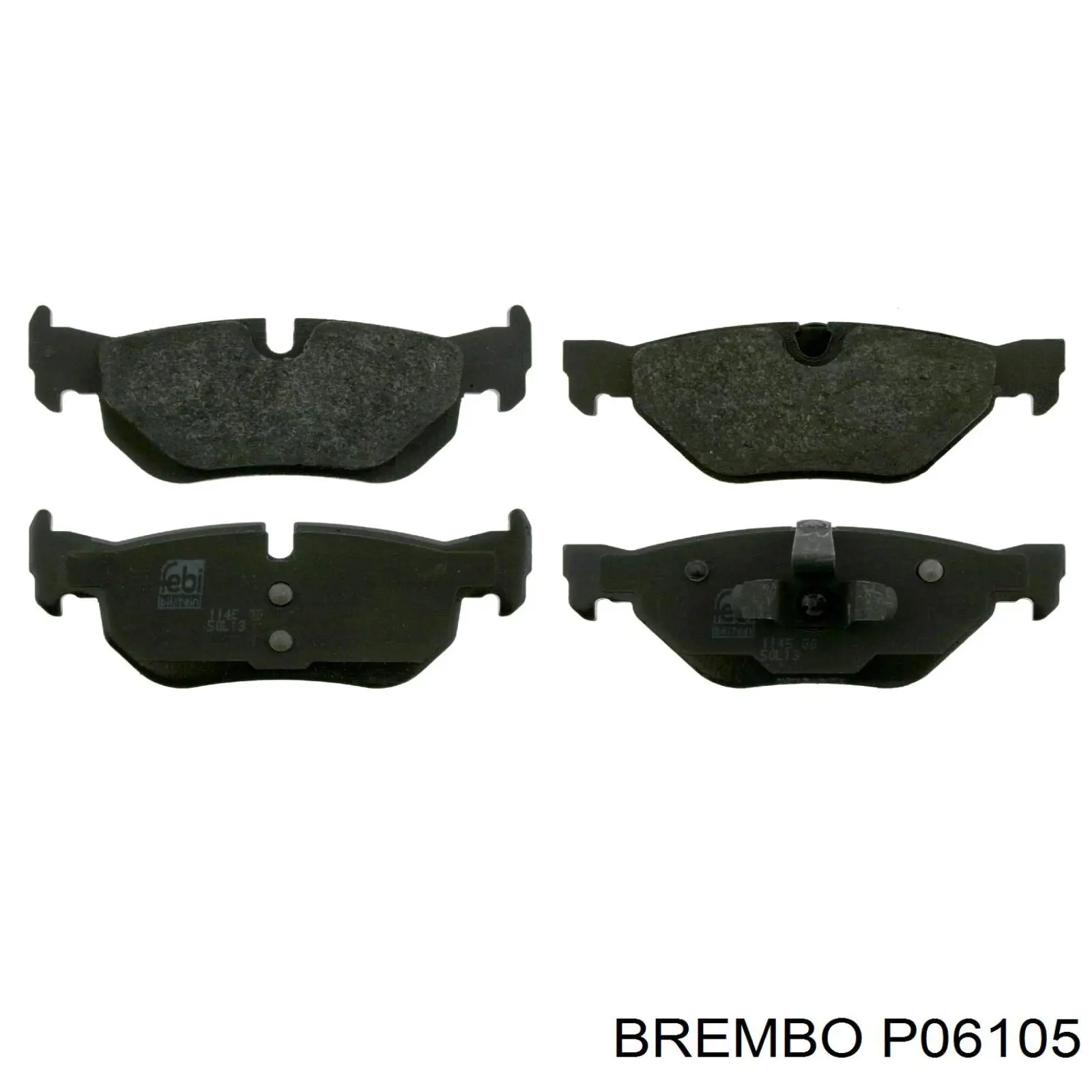 Колодки гальмові задні, дискові P06105 Brembo