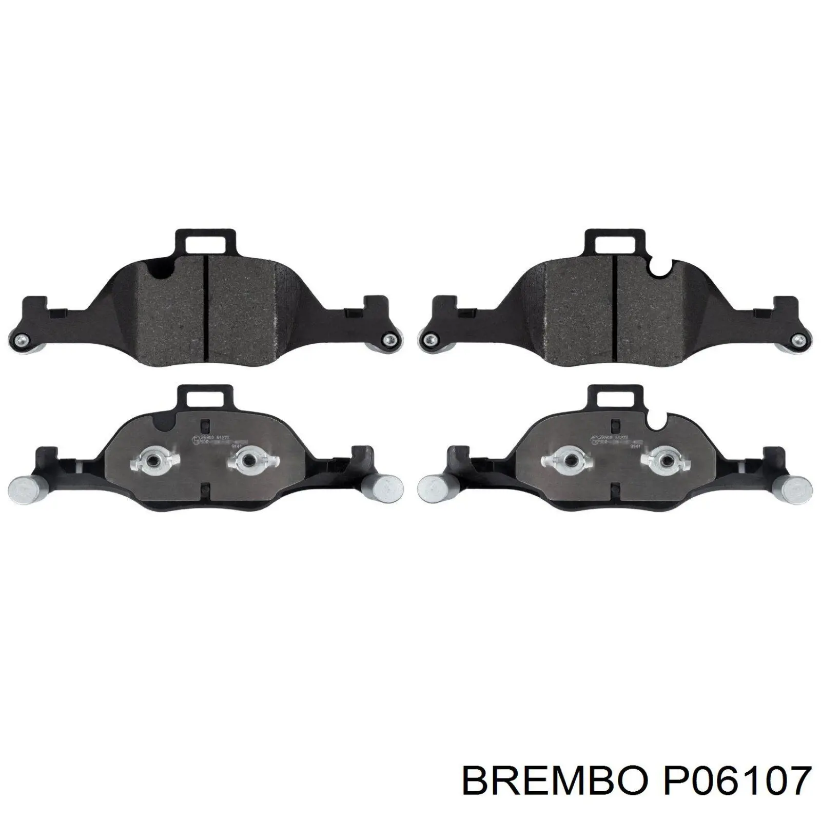 Колодки гальмівні передні, дискові P06107 Brembo