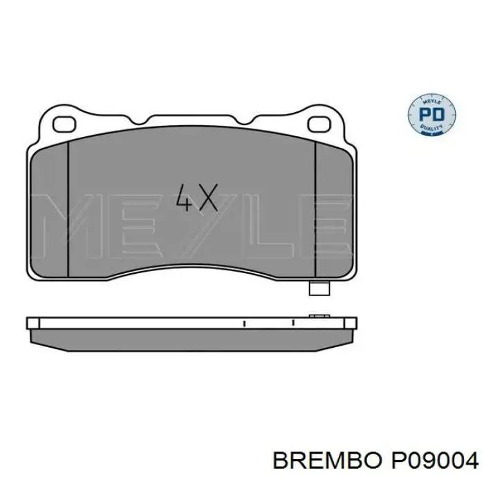 Колодки гальмівні передні, дискові P09004 Brembo