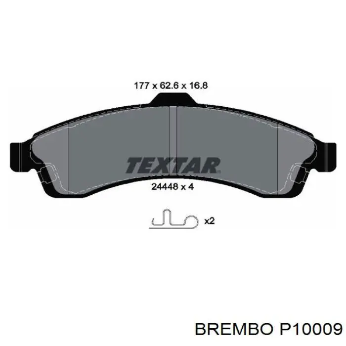 Тормозні колодки Brembo P10009