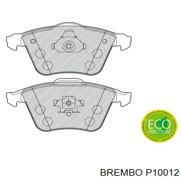 Купити P10012 Brembo Колодки гальмівні передні, дискові