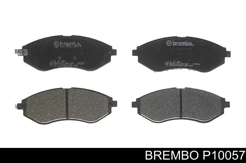 P10057 Brembo колодки гальмівні передні, дискові