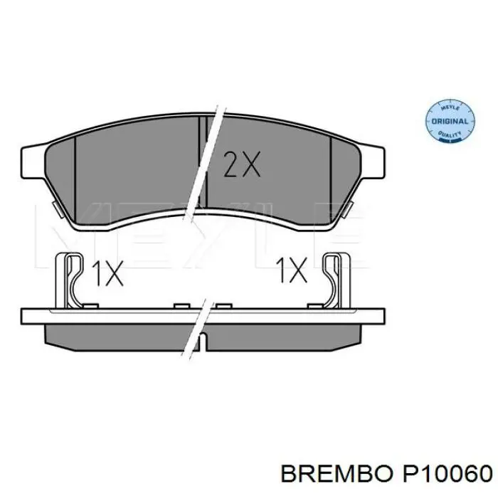 Купити P10060 Brembo Задні колодки
