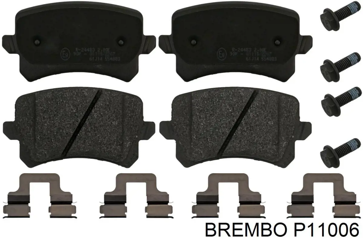 P11006 Brembo колодки гальмівні передні, дискові