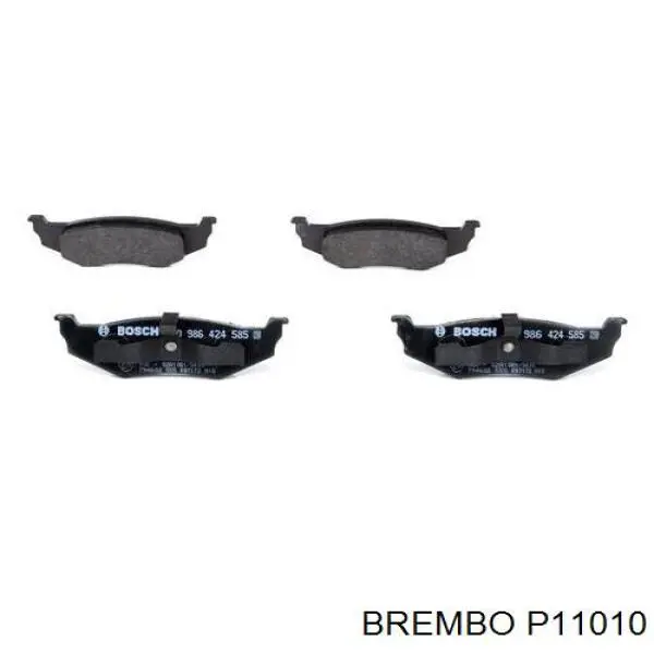 P11010 Brembo колодки гальмові задні, дискові