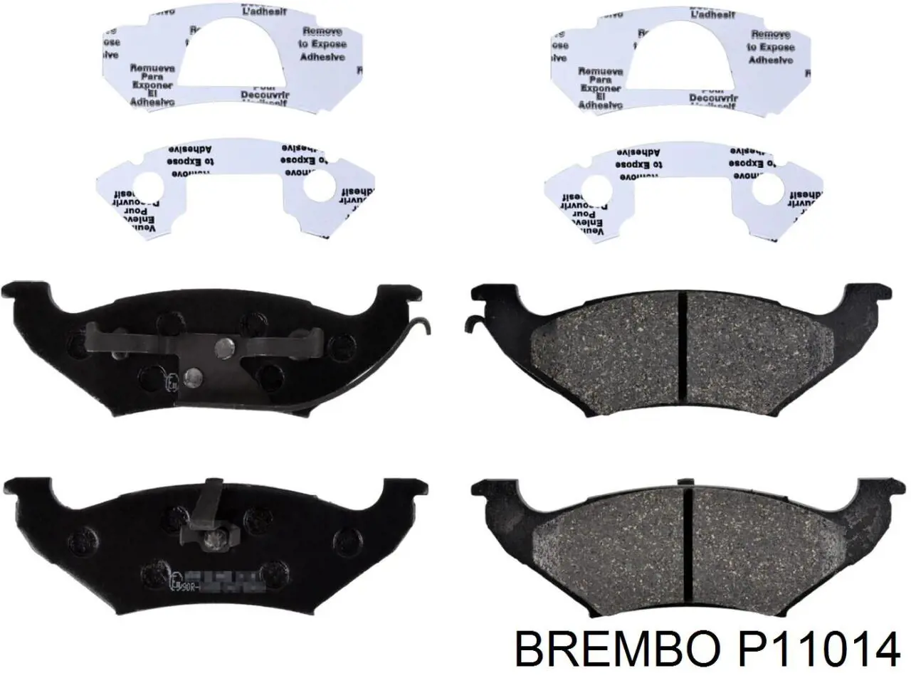 P11014 Brembo колодки гальмові задні, дискові