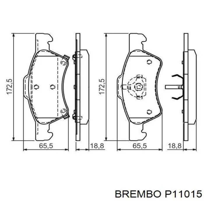 P11015 Brembo Передні гальмівні колодки