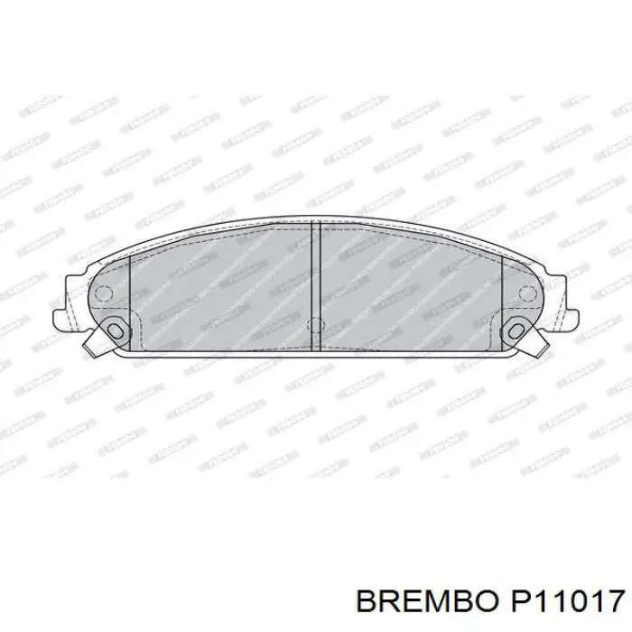 P11017 Brembo колодки гальмівні передні, дискові