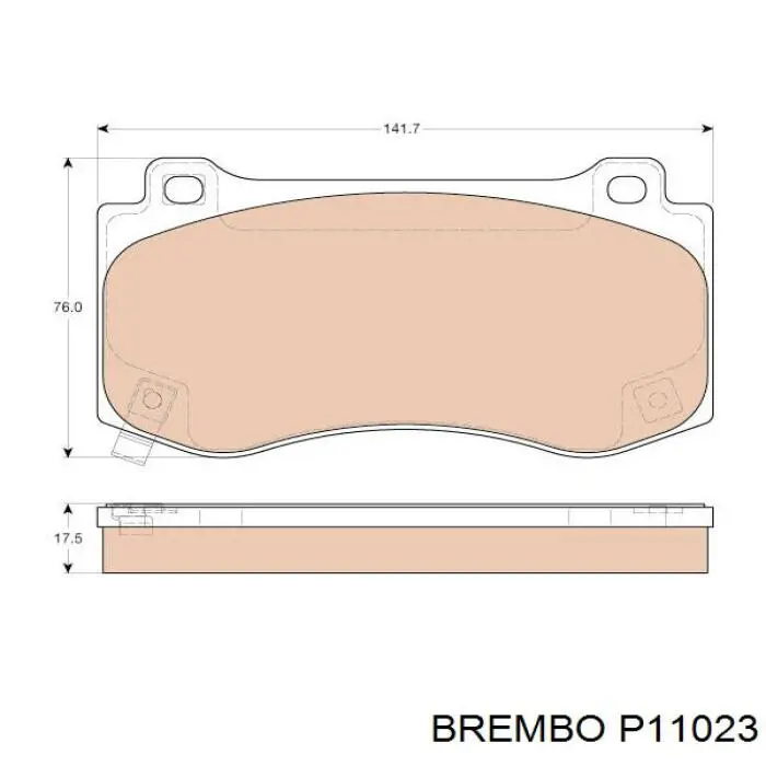 Купити P11023 Brembo Колодки гальмівні передні, дискові