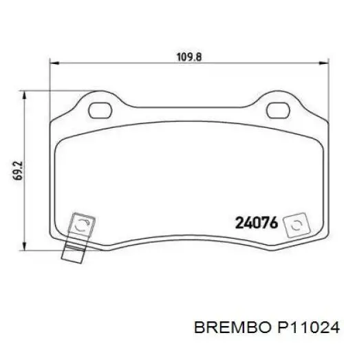 Купити P11024 Brembo Задні колодки
