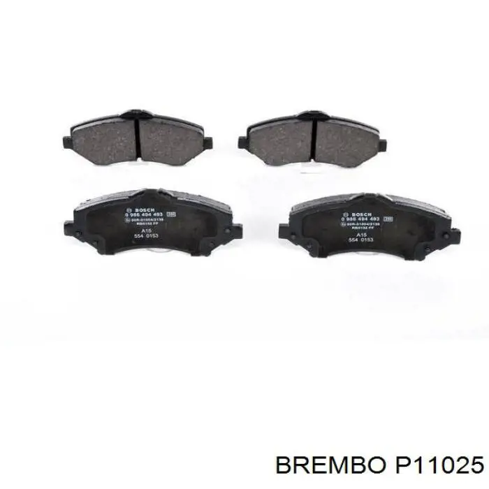 P11025 Brembo колодки гальмівні передні, дискові