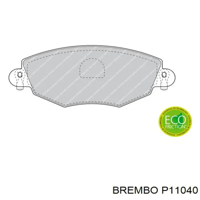 Задні гальмівні колодки P11040 Brembo