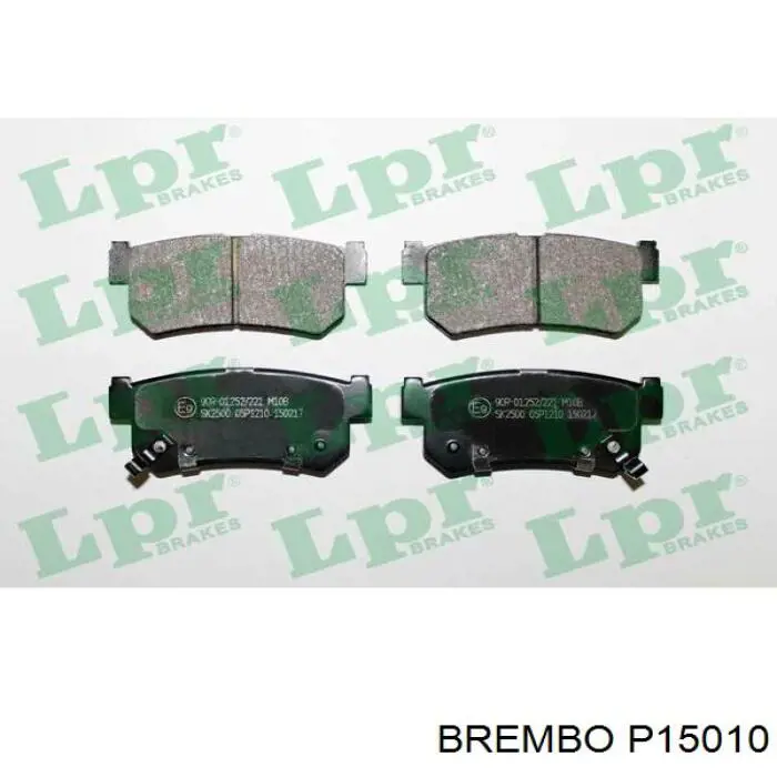 P15010 Brembo колодки гальмові задні, дискові