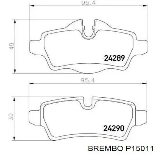 Тормозні колодки Brembo P15011