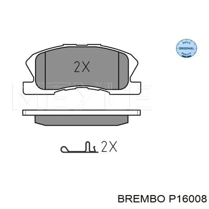 Купити P16008 Brembo Колодки гальмівні передні, дискові