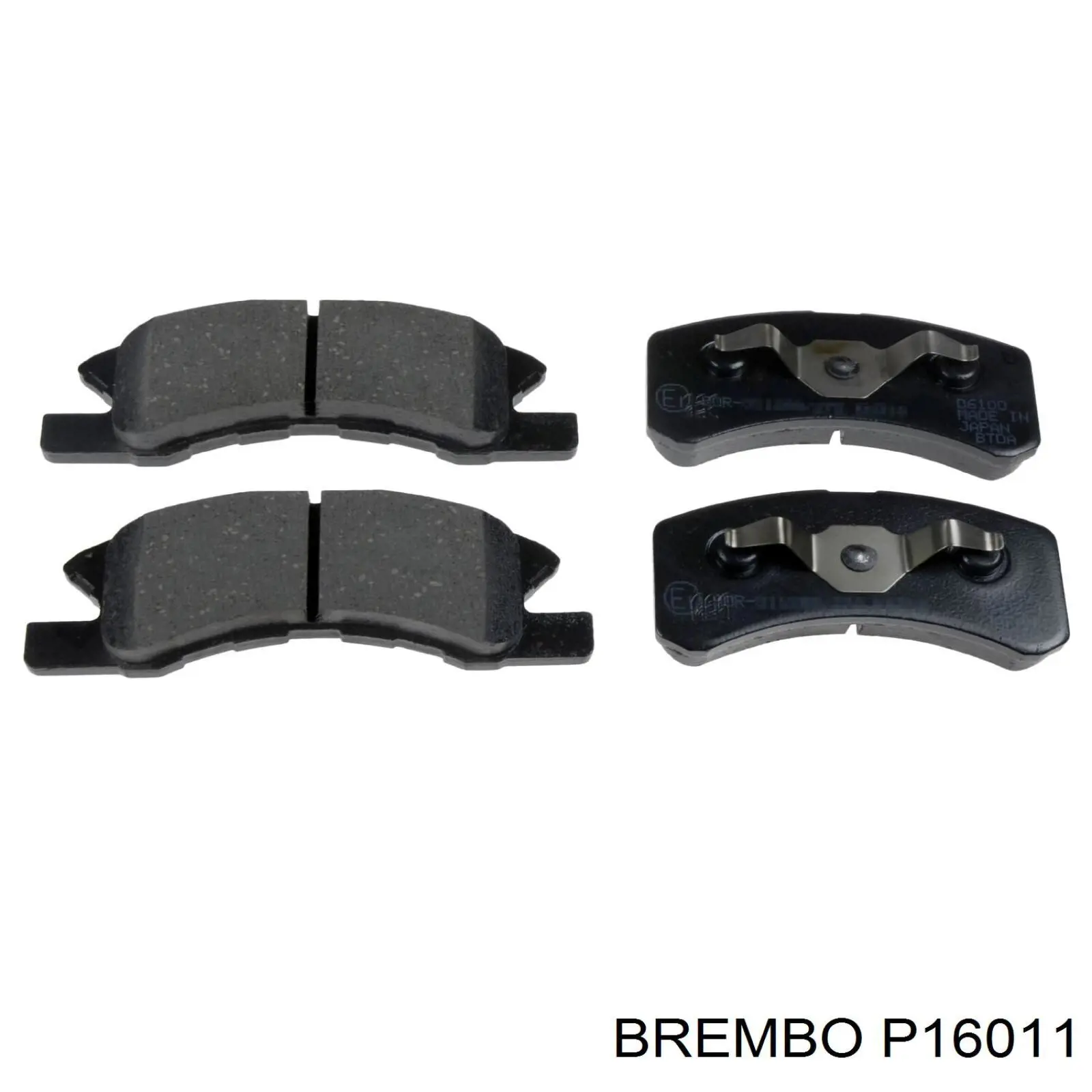 P16011 Brembo колодки гальмівні передні, дискові