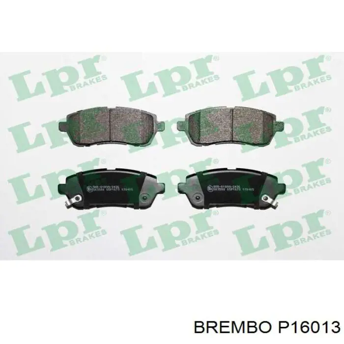 P16013 Brembo колодки гальмівні передні, дискові