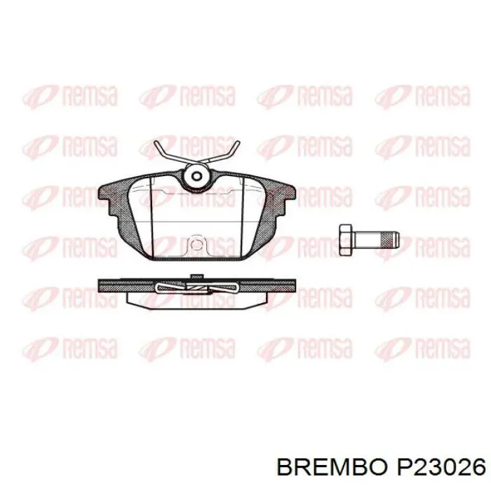 Купити P23026 Brembo Задні колодки