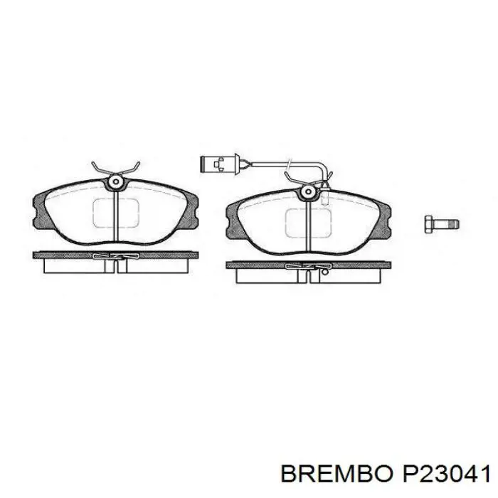 P23041 Brembo колодки гальмівні передні, дискові