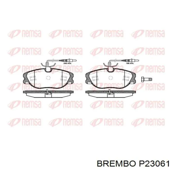 Купити P23061 Brembo Колодки гальмівні передні, дискові