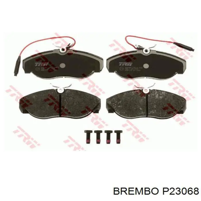 P23068 Brembo колодки гальмівні передні, дискові