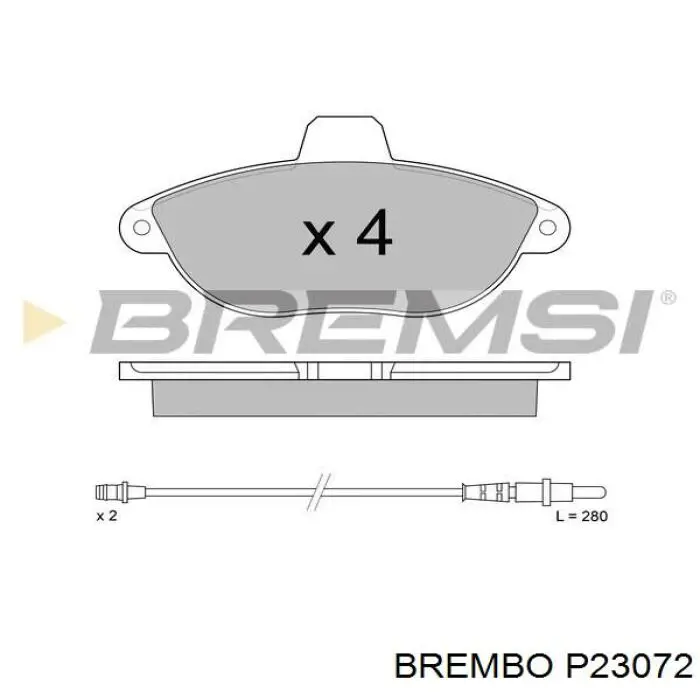 Передні тормозні колодки P23072 Brembo