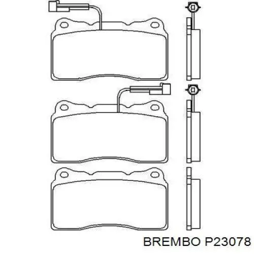 P23078 Brembo колодки гальмівні передні, дискові