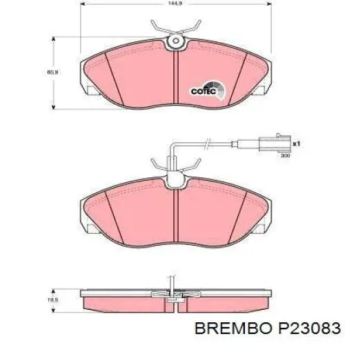 Передні тормозні колодки P23083 Brembo