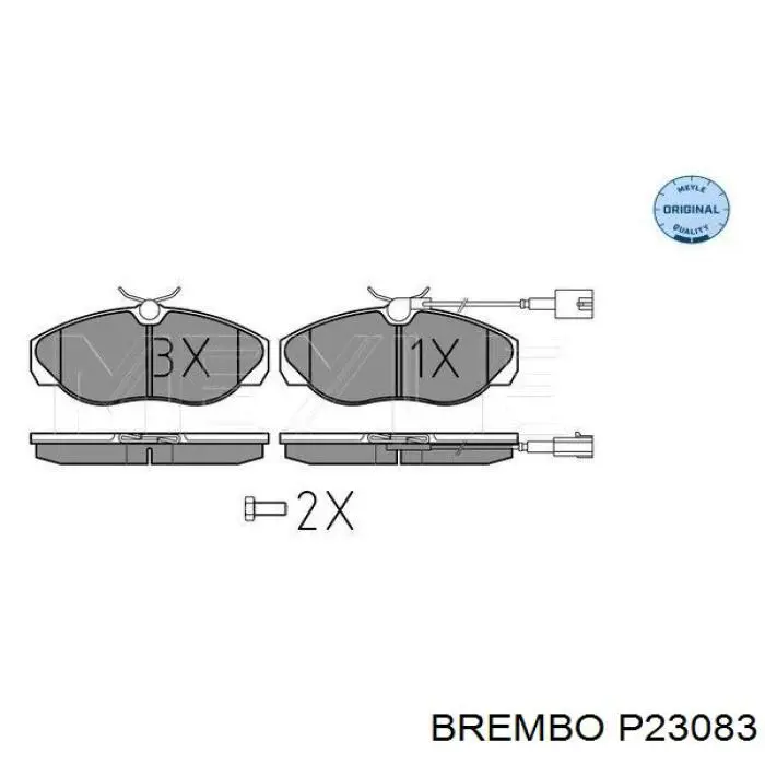 P23083 Brembo Передні гальмівні колодки