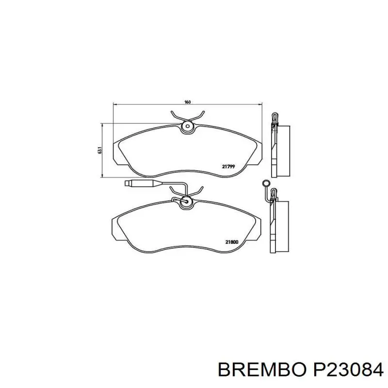 Передні тормозні колодки P23084 Brembo