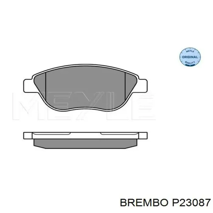 P23087 Brembo колодки гальмівні передні, дискові