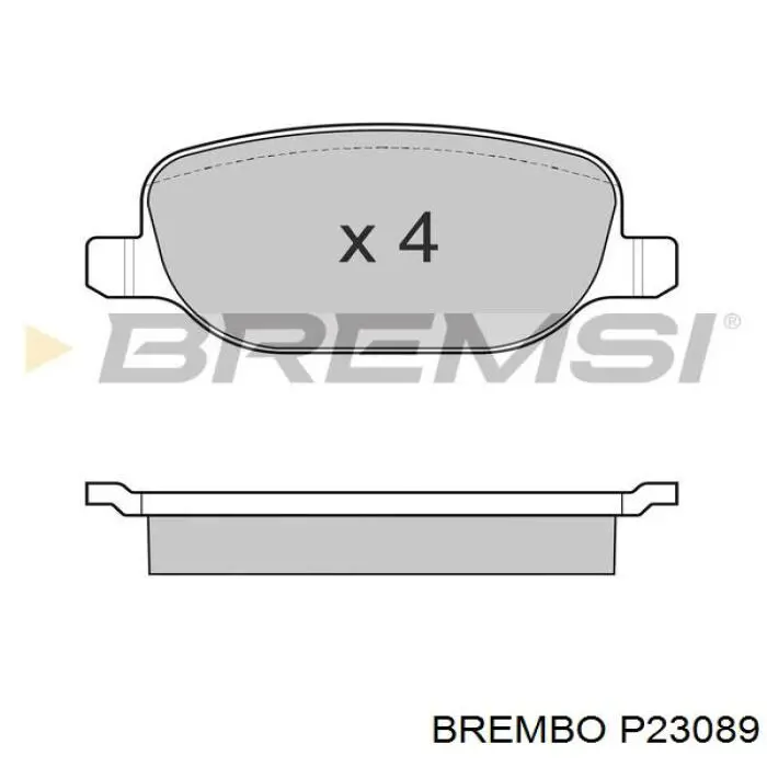 Задні дискові колодки Brembo P23089