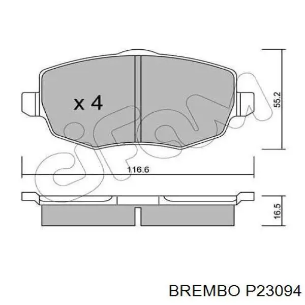 Гальмівні колодки Brembo P23094 ціна, від 27.86 USD