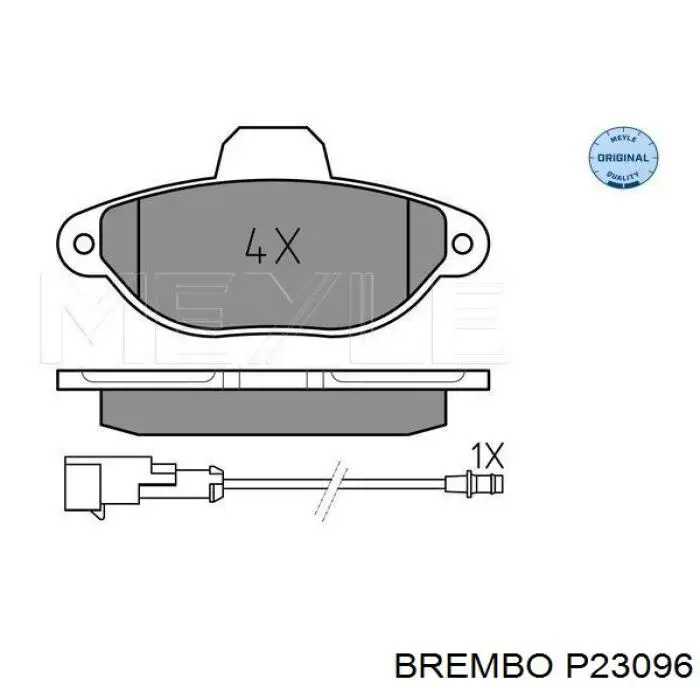 Передні тормозні колодки P23096 Brembo