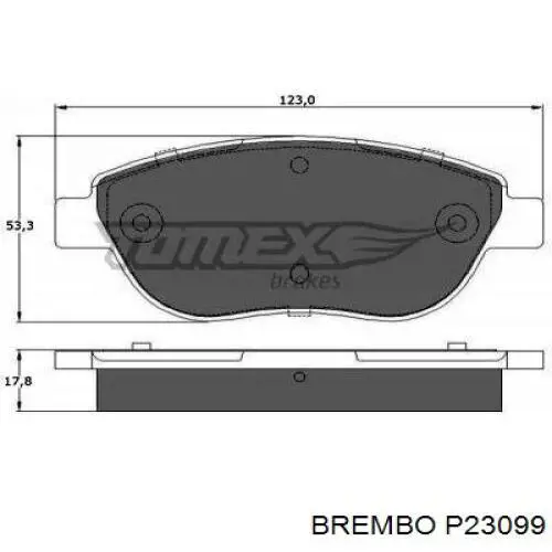 P23099 Brembo Передні гальмівні колодки