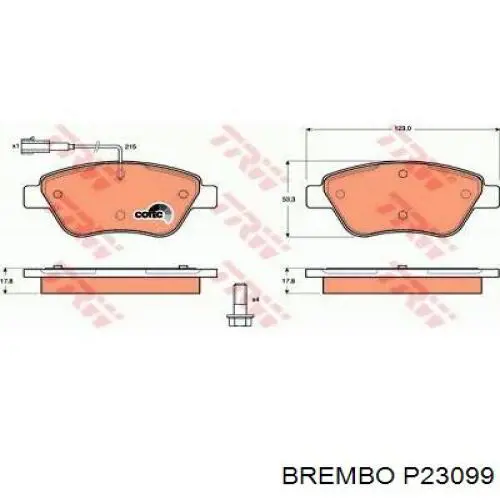 Гальмівні колодки Brembo P23099 ціна, від 18.57 USD